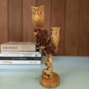 symbol of wisdom wooden statue handmade in Bali, healing gifts, Bali healing gifts