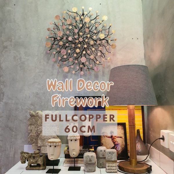 Bring a touch of elegance to your home with the Full Copper Metal Wall Decor