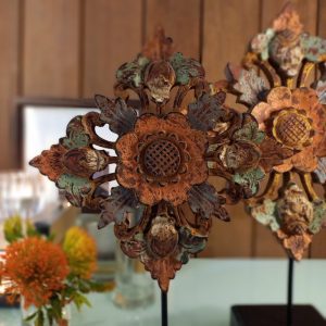 Wood Carving Panel Decoration with Bali Floral Motif in small and medium size