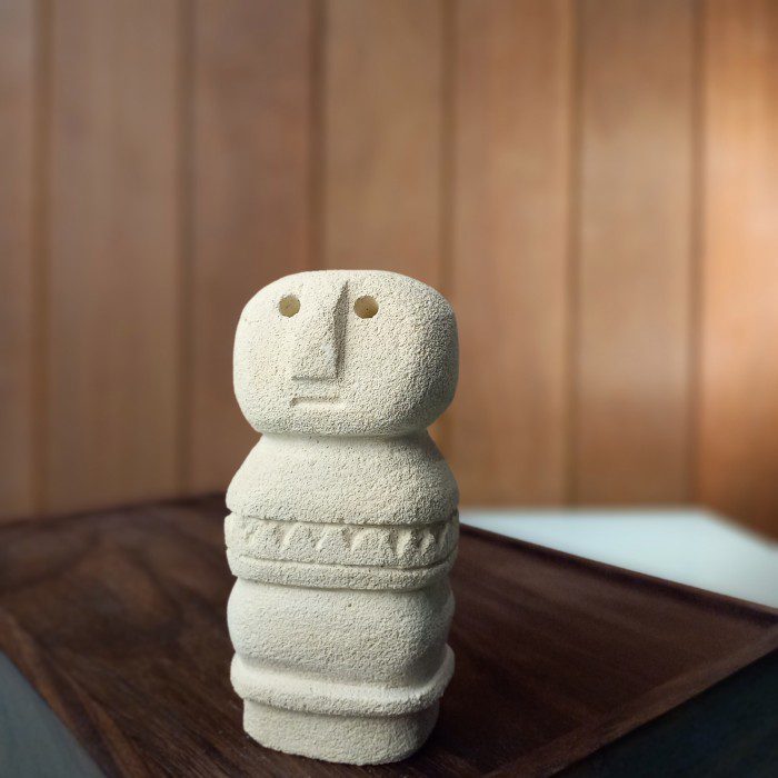 Primitive Stone Statue handmade from paras stone in bohemian style