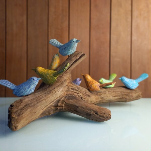 Decorative Bird Statue – Lucky 8 Singing Birds Handmade in Bali