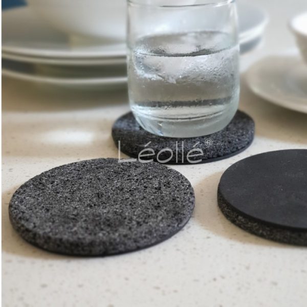 Stone Coaster and Candle Holder Natural Lava Stone from Mount Merapi – Multi-Purpose Heat-Resistant Decor - Image 4