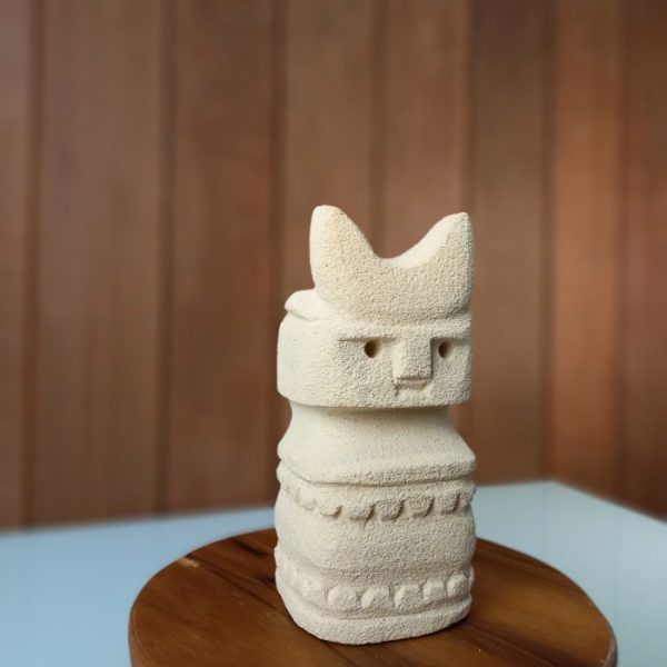 Decorative Primitive Sandstone Statue – Bohemian Style - Image 6