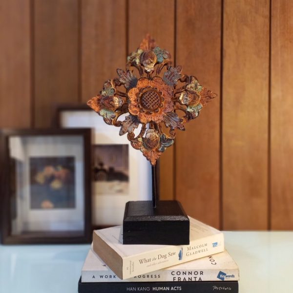 Wood Carving Panel Decoration - Bali Floral Motif - Image 4