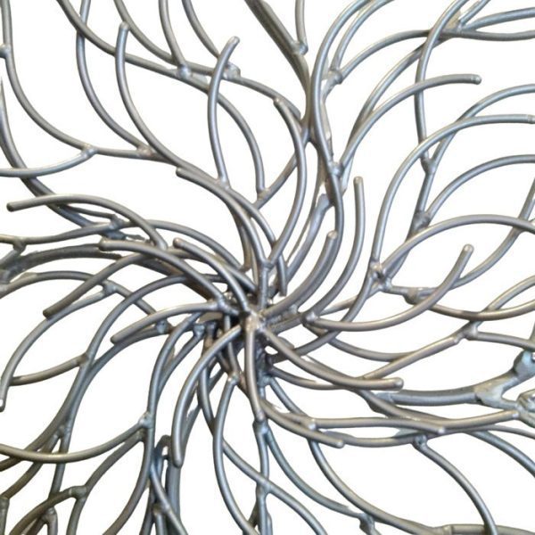 Silver Round Metal Wall Decor - Modern Wall Art Decoration - Image 5