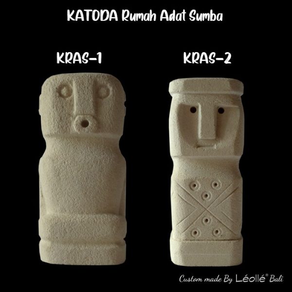 Primitive Statue Katoda Sumba Traditional House - Paras Stone - Image 4
