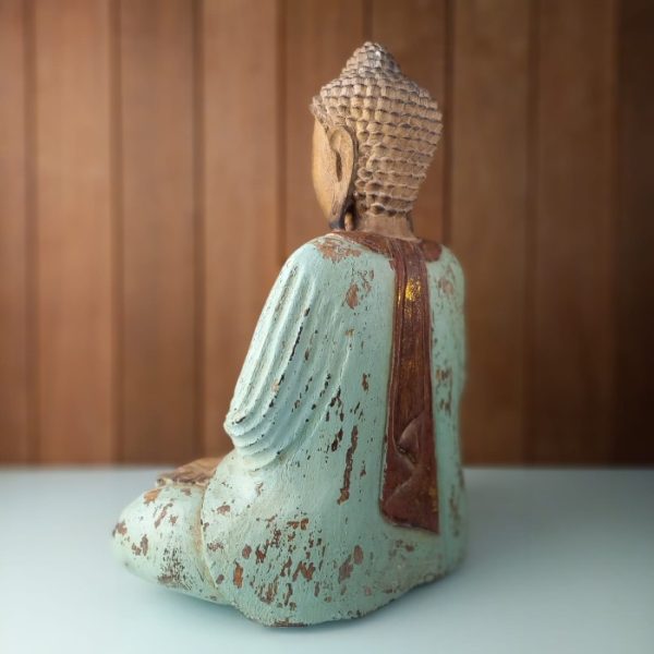 Feng Shui Buddha Mudra Antique Wash Statue - Symbol of Prosperity - Image 7