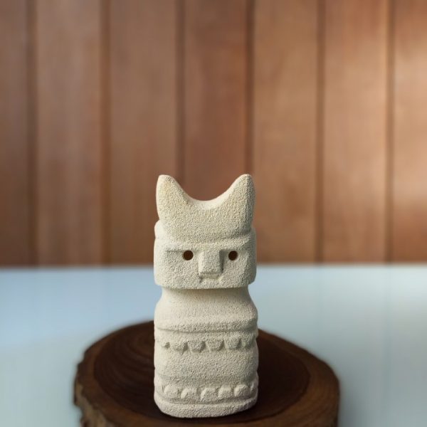 Decorative Primitive Sandstone Statue – Bohemian Style - Image 3