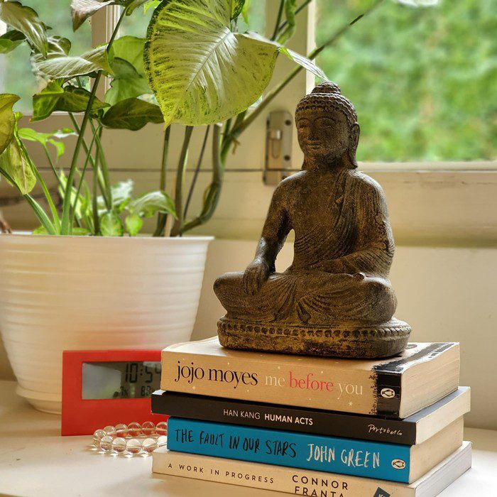 Sitting Buddha Decoration Statue - Antique Color - Image 3