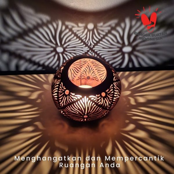 Handmade Coconut Shell Candle Holder | Decoration for Bedroom & Living Room - Image 2