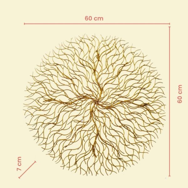 Gold Metal Wall Art Decoration - Image 3