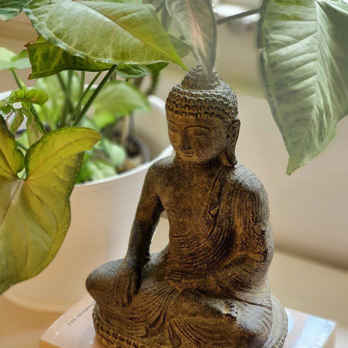 Sitting Buddha Decoration Statue - Antique Color - Image 4