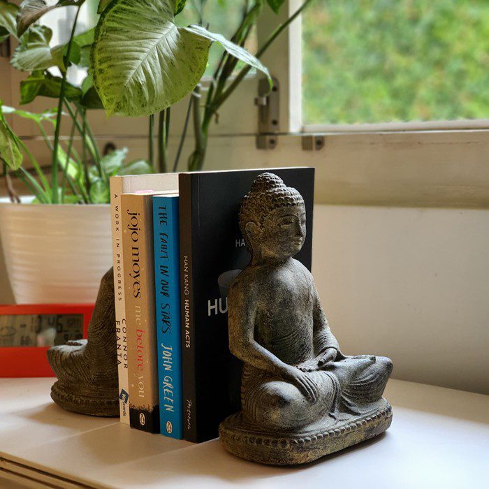 Sitting Buddha Decoration Statue - Antique Color - Image 2