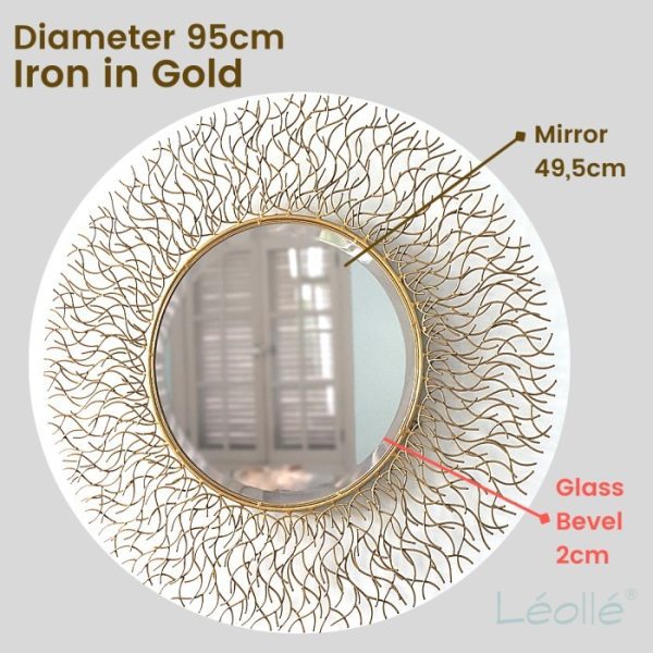 Luxurious Wall Mirror Golden Root Frame - Image 5