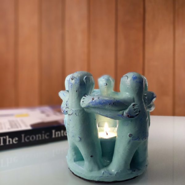 Handmade Terracotta Tea Light Holder Decorative Candle Stand - Image 4