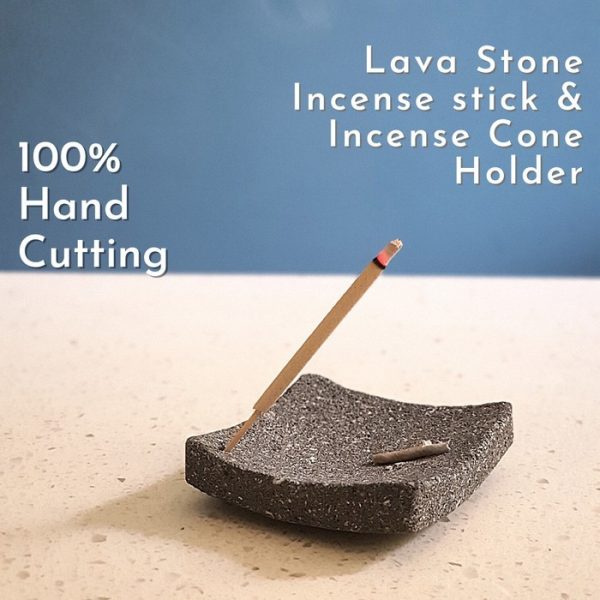 Aromatherapy Incense Holder – Lava Stone Square