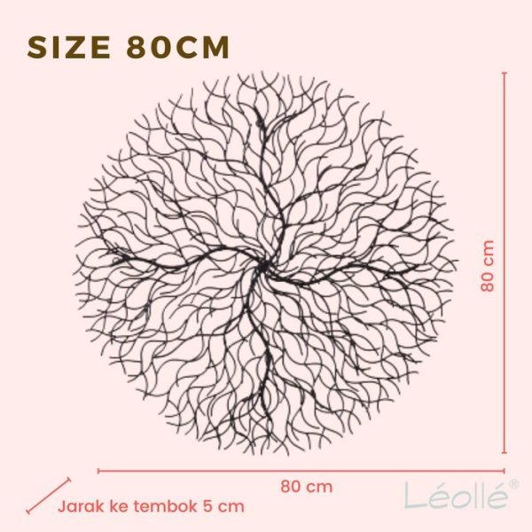 Minimalist Metal Wall Decor – Root Design - Image 3