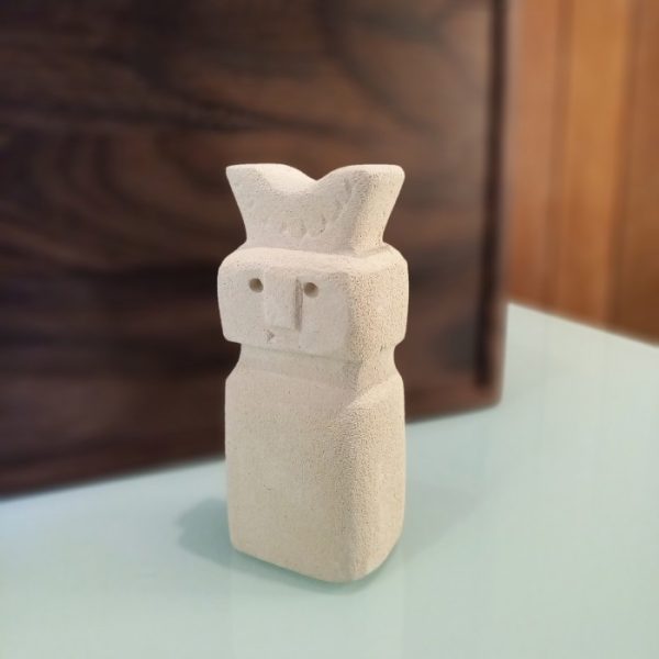 Primitive Sandstone Statue – Bohemian Decorative Style - Image 2