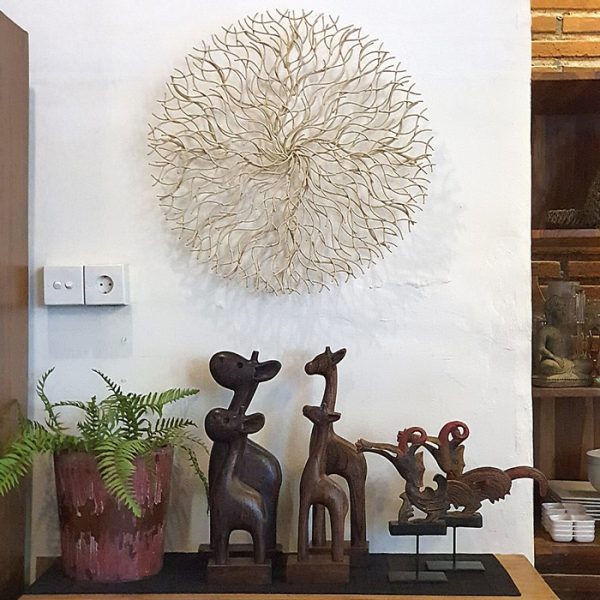Affordable and Unique Root Iron Wall Decor Broken White Finish - Image 2