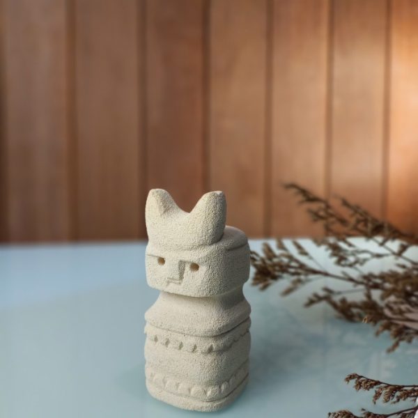 Decorative Primitive Sandstone Statue – Bohemian Style - Image 2