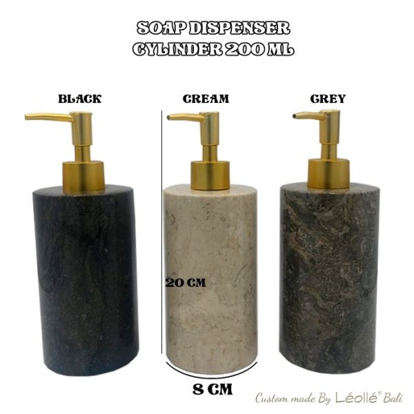 Marble Soap Dispenser Bottle 200ml - Image 2