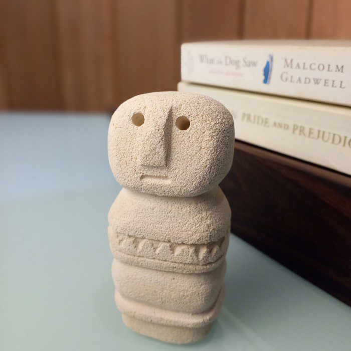 Primitive Stone Statue | Bohemian Style Paras Stone Decor - Image 3