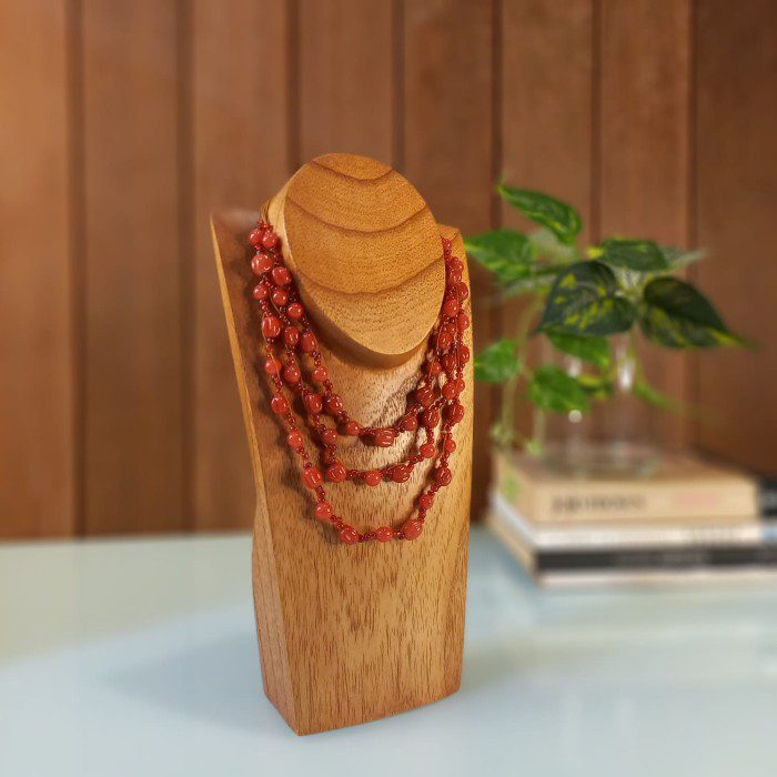 jewelry display stand, carved from authentic wood