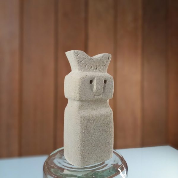 Primitive Sandstone Statue – Bohemian Decorative Style - Image 3
