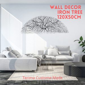 Wall Decoration 120cm handcrafted iron piece in dark brown or gold semi-gloss finish with 3D wall offset Ready for the next one or want me to prep a bundled wall art showcase layout for your store section?