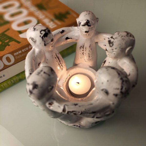 Handmade Terracotta Tea Light Holder Decorative Candle Stand - Image 3