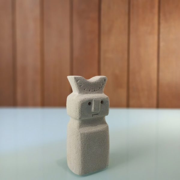 Primitive Sandstone Statue – Bohemian Decorative Style - Image 5