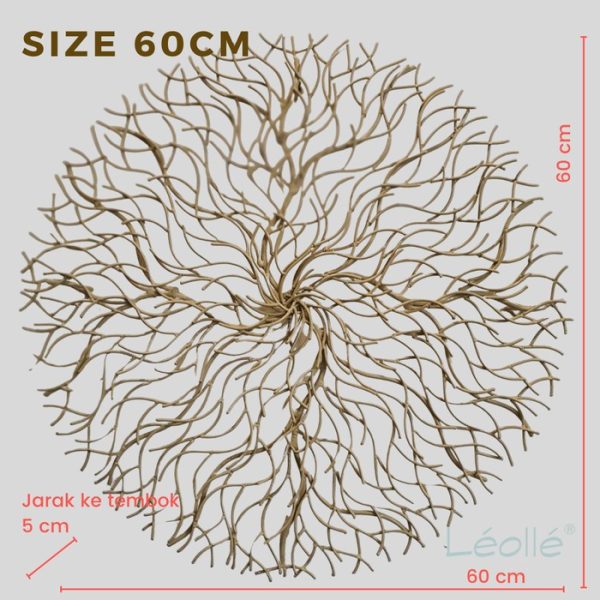 Affordable and Unique Root Iron Wall Decor Broken White Finish - Image 4