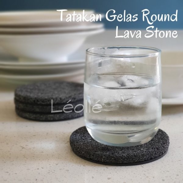 Stone Coaster and Candle Holder Natural lava stone from Mount Merapi
