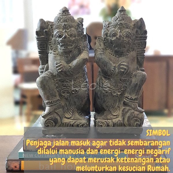 Pair of Dwarapala Statues Decorative Statue | Unique Bookends - Image 6