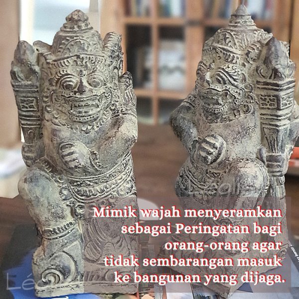 Pair of Dwarapala Statues Decorative Statue | Unique Bookends - Image 7