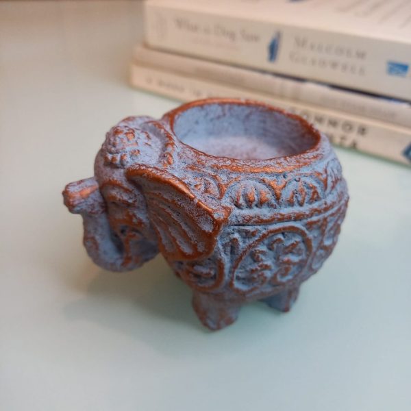 Miniature Ganesha Statue - Tealight Holder & Incense Burner