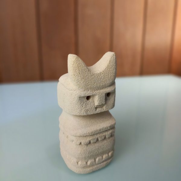 Decorative Primitive Sandstone Statue – Bohemian Style - Image 5