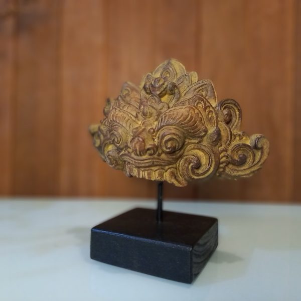 Barong Bali Head Stone Decor Sculpture - Image 5