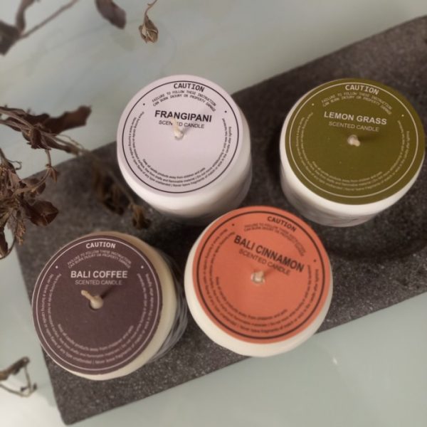 Bali Scented Candle set of 4pcs room freshener birthday gift - Image 2