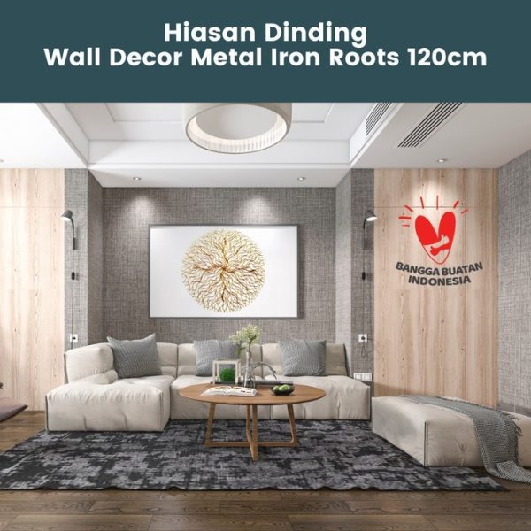 Gold Metal Wall Art Decoration Handcrafted