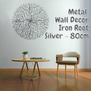 luxury to your room with the Silver Round Metal Wall Decor.