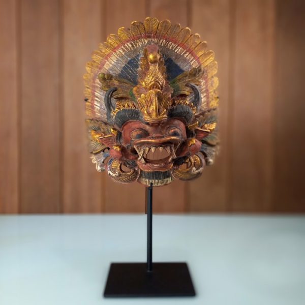 Barong Head Mask Sculpture - Feng Shui Home Decor - Image 2