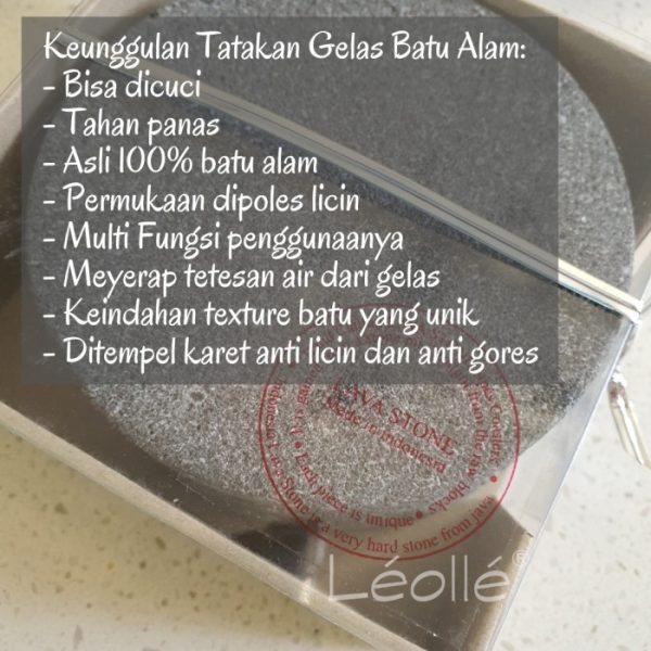 Stone Coaster and Candle Holder Natural Lava Stone from Mount Merapi – Multi-Purpose Heat-Resistant Decor - Image 2