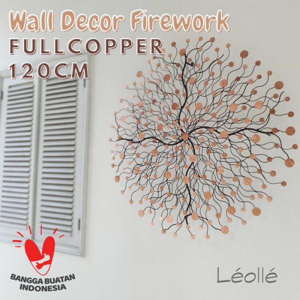 Full Copper Wall Decoration 40cm round iron artwork with full coin copper motif and brown finish Let me know if you'd like to bundle this with larger diameter variants or prep a Bahasa Indonesia version for local listings!