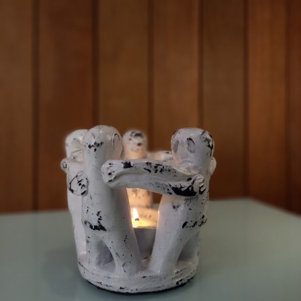 Handmade Terracotta Tea Light Holder Decorative Candle Stand - Image 6