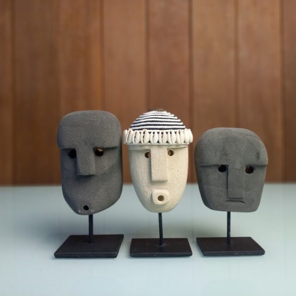 Stone Men Carved Mask - Image 7