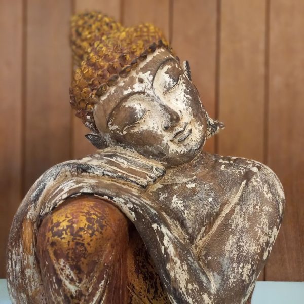 Fengshui Buddha Meditation Statue – Antique Gold Finish (40 cm) - Image 4