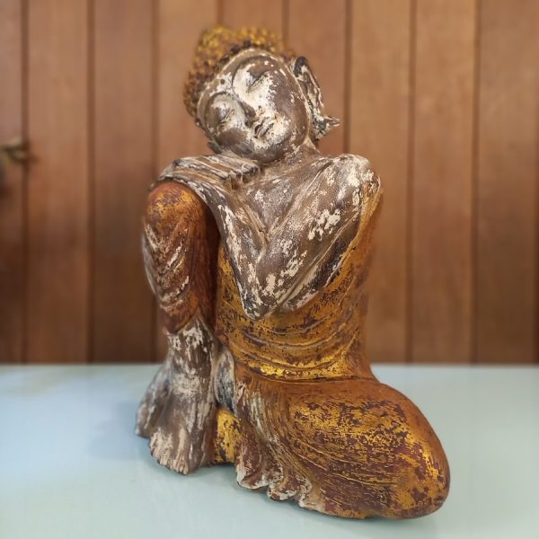 Fengshui Buddha Meditation Statue – Antique Gold Finish (40 cm) - Image 2