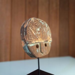 Primitive Mask Decorative Statue. Handcrafted in Bali,