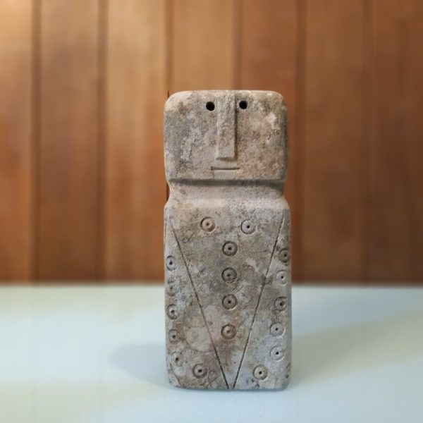 Stonemen Decorative Statue, Primitive Style Stone Sculpture for Office Desk - Image 2